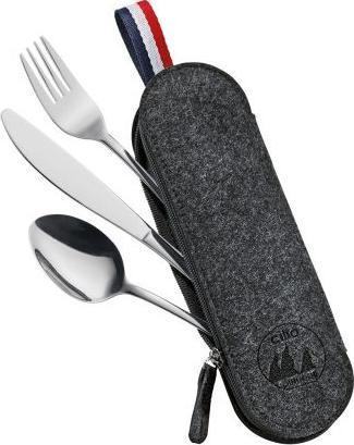 Cilio Zestaw sztućców w etui Cilio Viaggio, 3 el., 23,5 x 7,5 cm, czarne