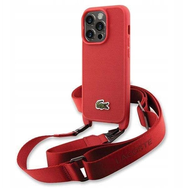 Lacoste LCHCP14LSPVCR iPhone 14 Pro 6.1" czerwony hardcase Iconic Petit Pique Crossbody