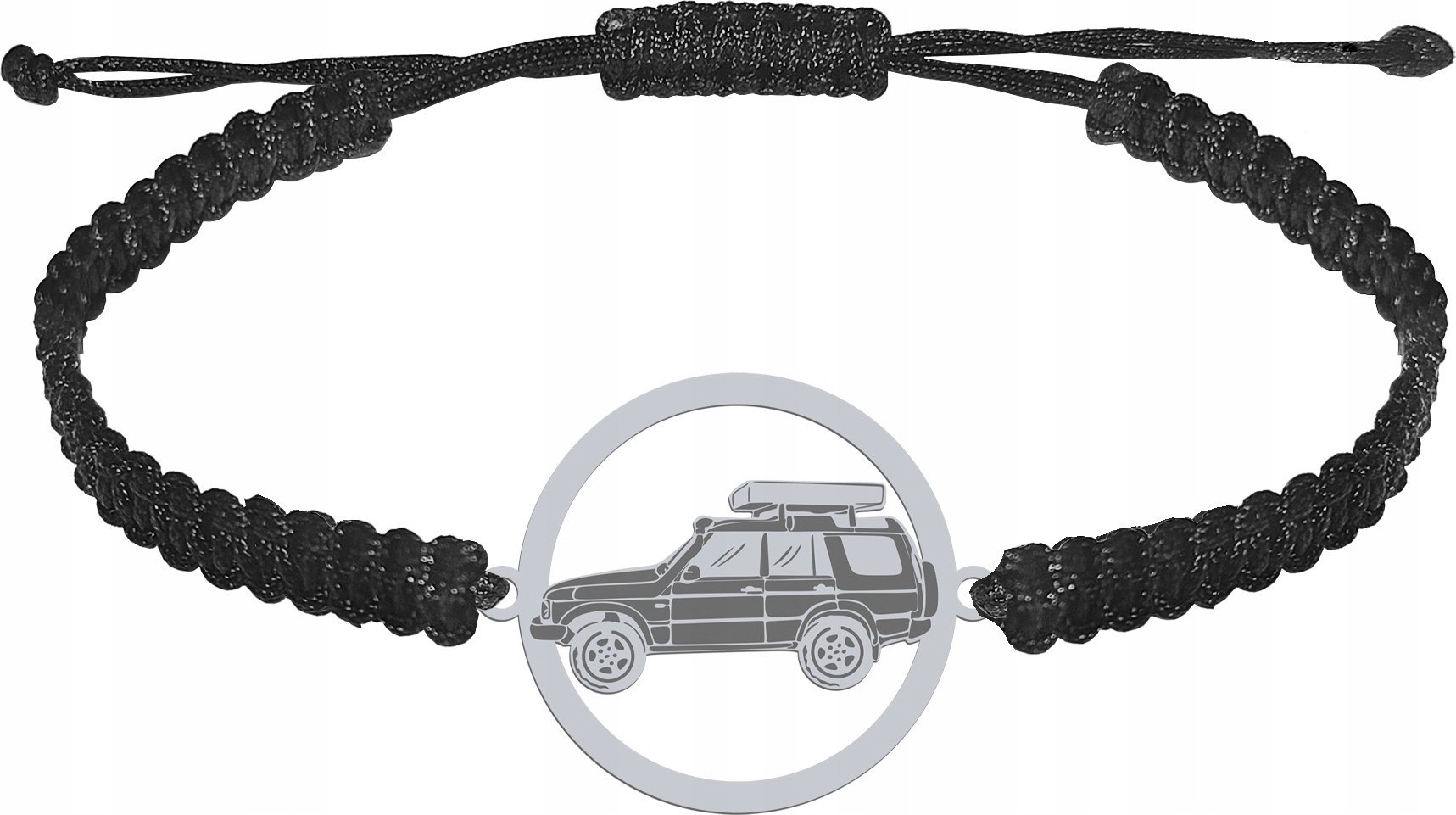 Radziszewska Jewellery Bransoletka Srebrna Auto Wyprawowe Sznurek Prezent 925 GRAWER GRATIS