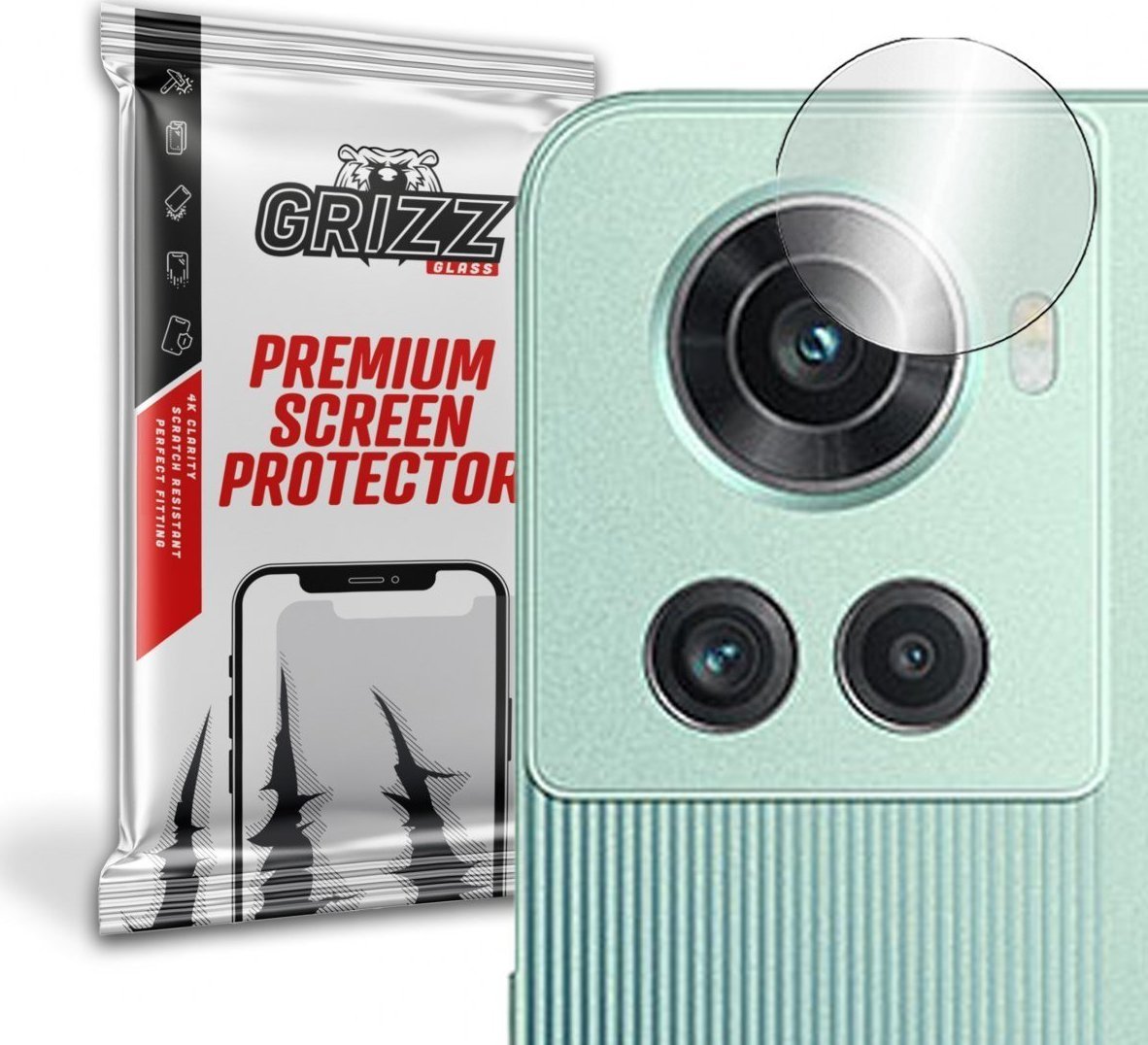 GrizzGlass Szkło hybrydowe na aparat Grizz OnePlus 10R