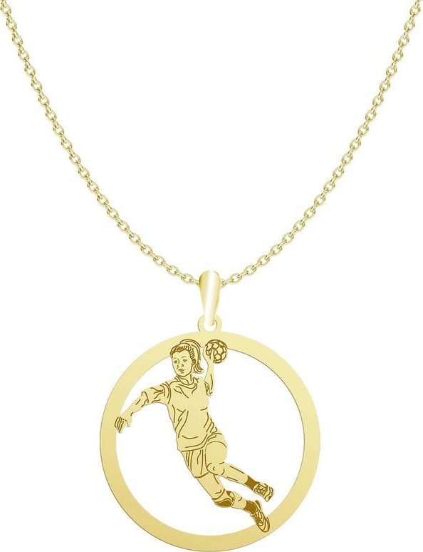 Radziszewska Jewellery Pozłacany Naszyjnik Piłka ręczna GRAWER GRATIS