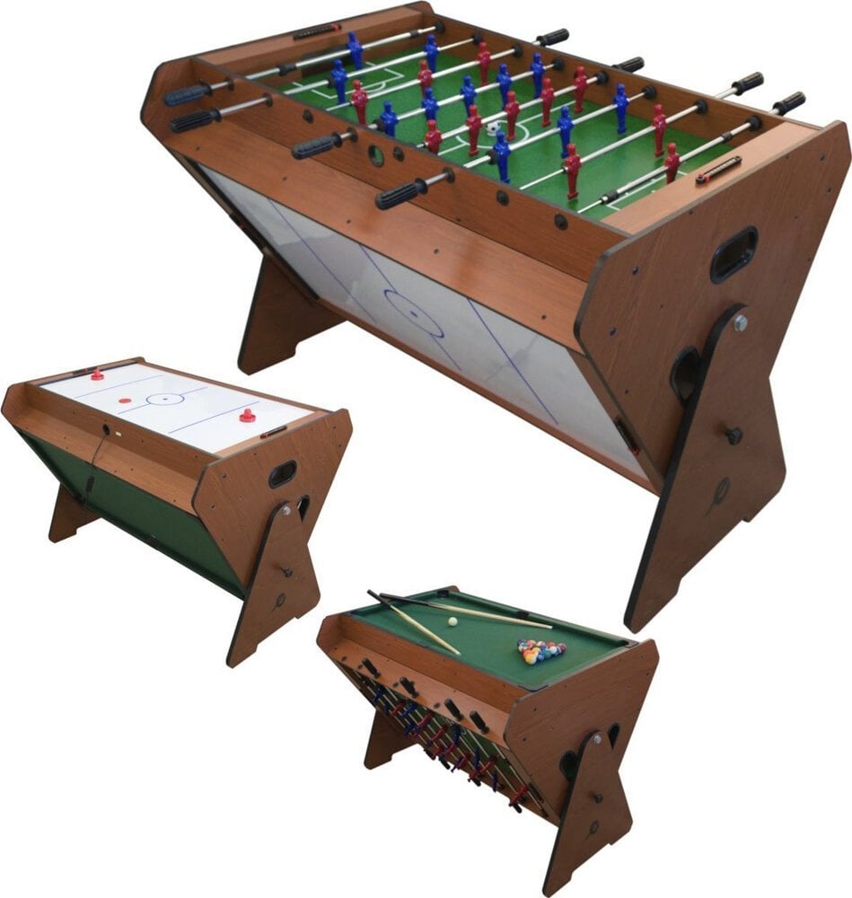 Enero STÓŁ DO GRY OBROTOWY 3W1 BILARD PIŁKARZYKI CYMBERGAJ 121x89x84,5CM