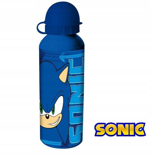 Butelka aluminiowa / bidon / korek niekapek / Sonic / niebieski