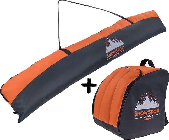 Snowsport Zestaw Pokrowiec na narty Ski Bag Orange 6in1 + Pokrowiec na buty narciarskie Snowsport BootBag Orange170cm