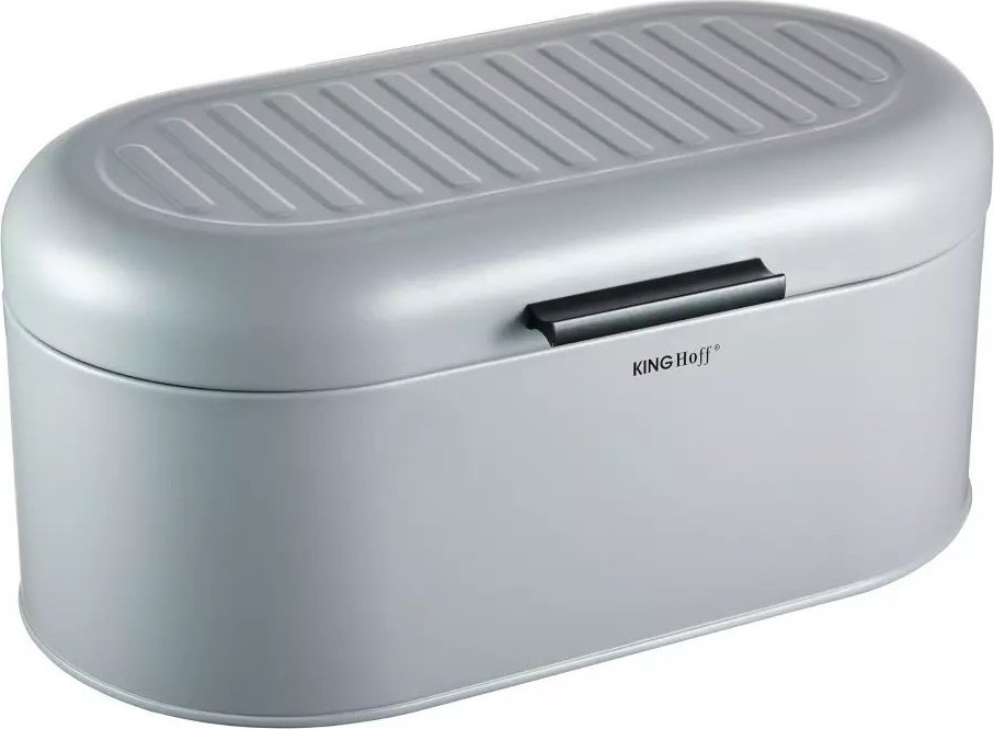 Chlebak KingHoff KINGHOFF - Chlebak stalowy - pojemnik na pieczywo - srebrny - KH-1712