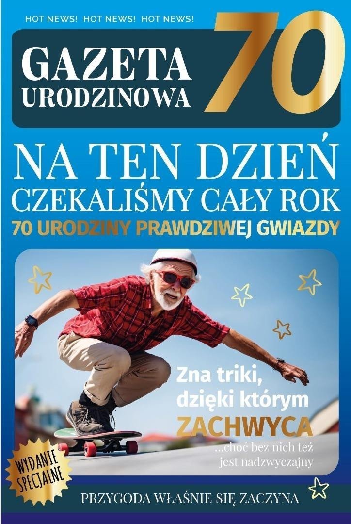 Karnet Urodziny gazeta 70
