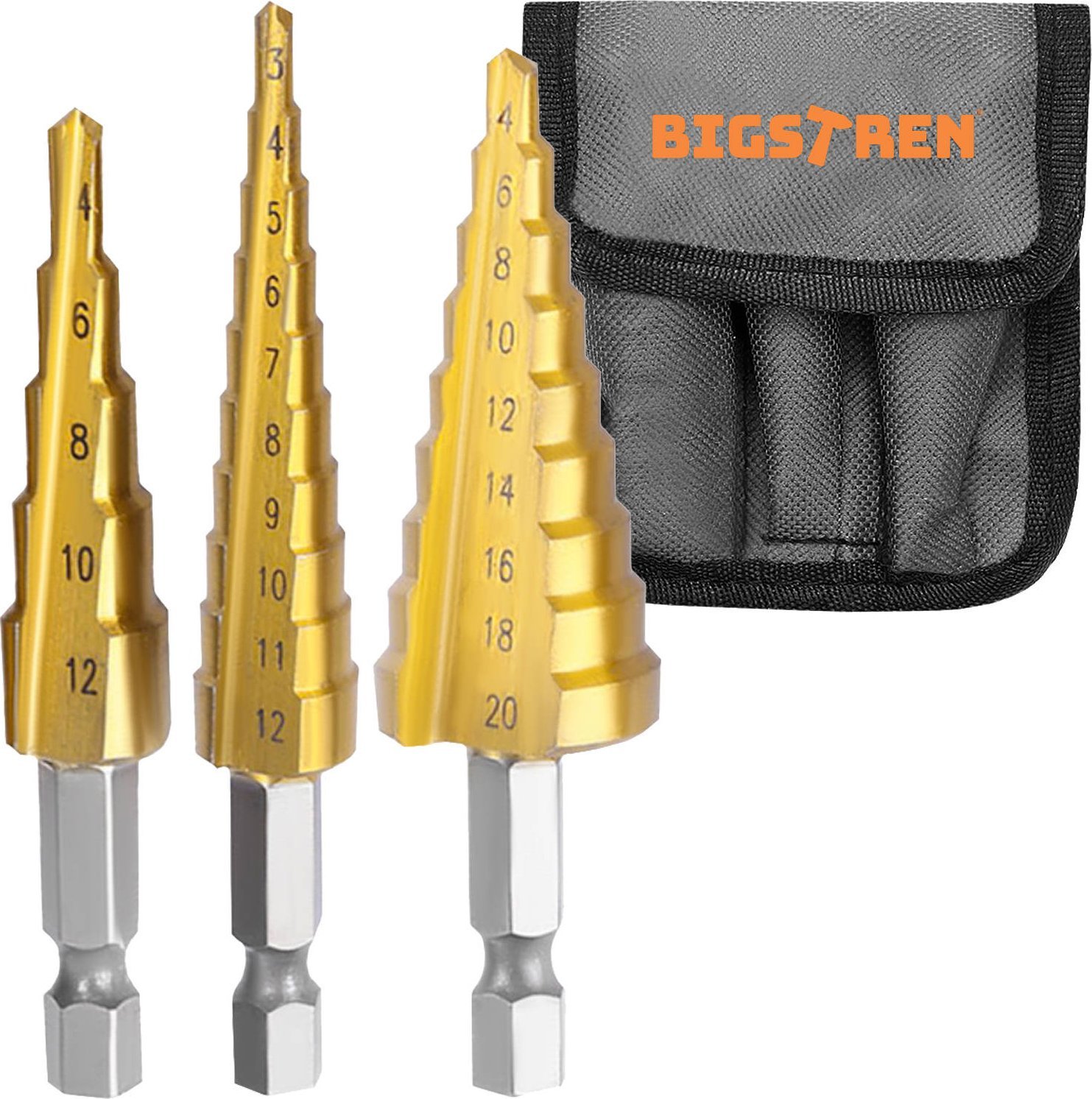 Wiertło Iso Trade Zestaw wierteł stożkowych do wiertarki wkrętarki - 3szt. uniwersalny