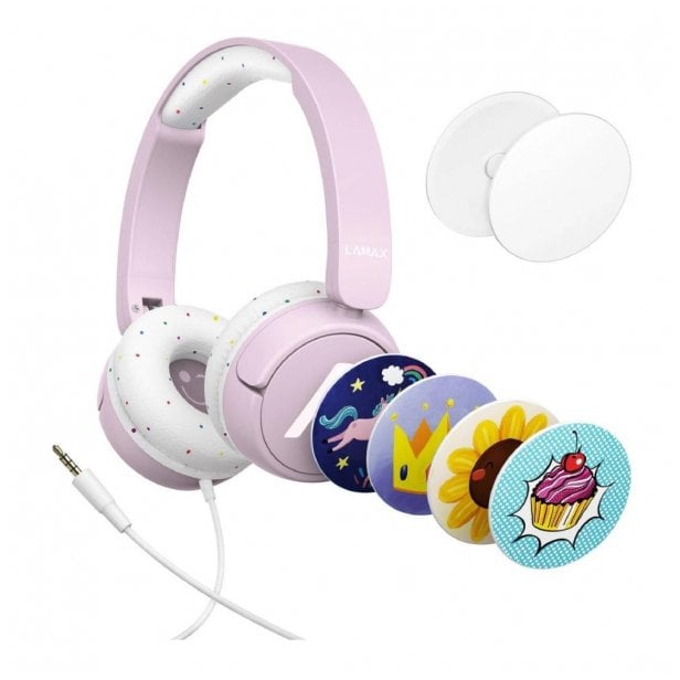 Słuchawki przewodowe LAMAX SoundKid1 Pink 3,5mm BeatBass