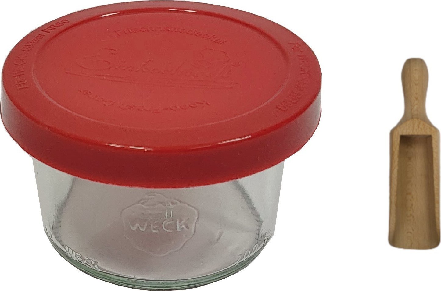 Wamar-Sosenka Zestaw Słoików WECK Pojemność 200 ml średnica 80mm 12 sztuk + Silikonowe wieka, miarka