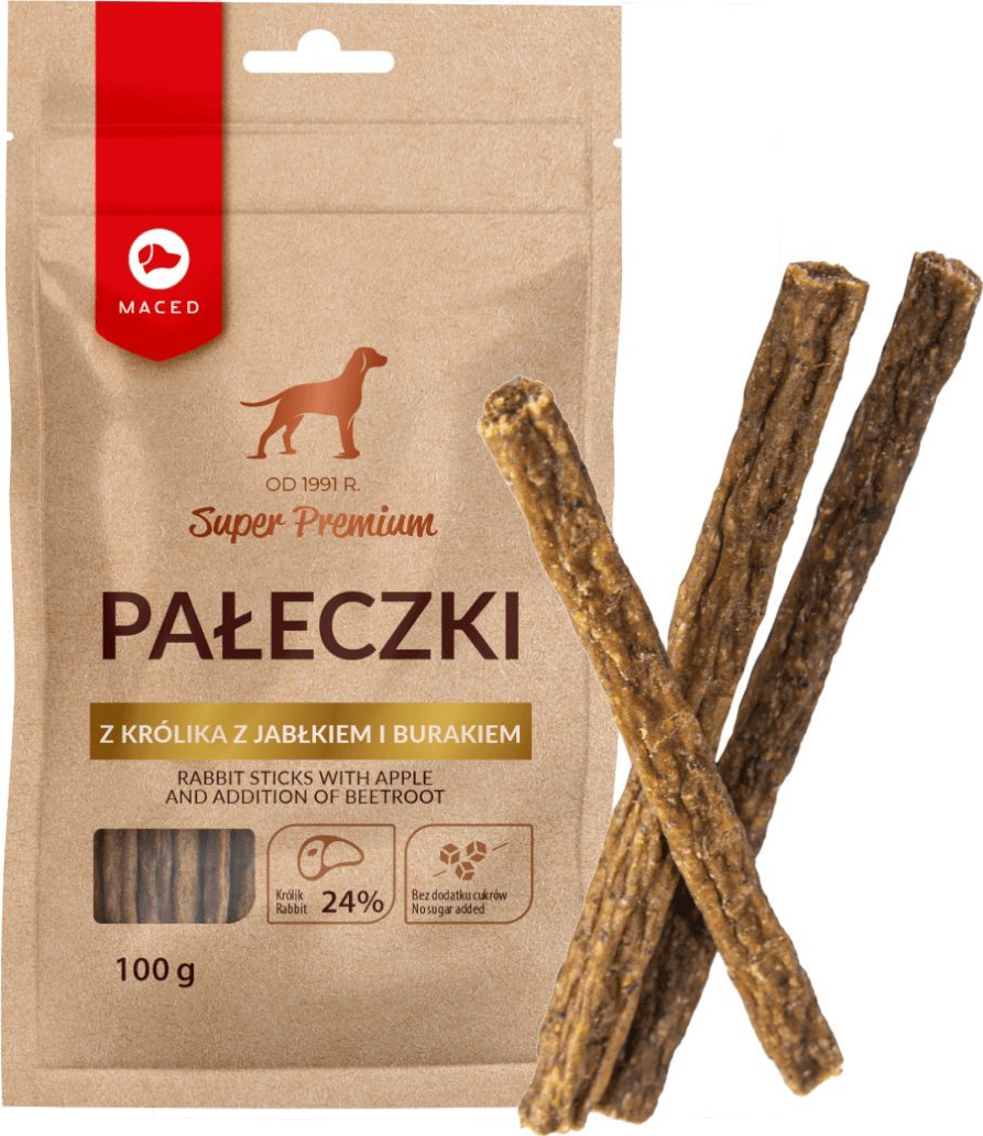 Maced Pałeczki z królika z jabłkiem i burakiem 100g