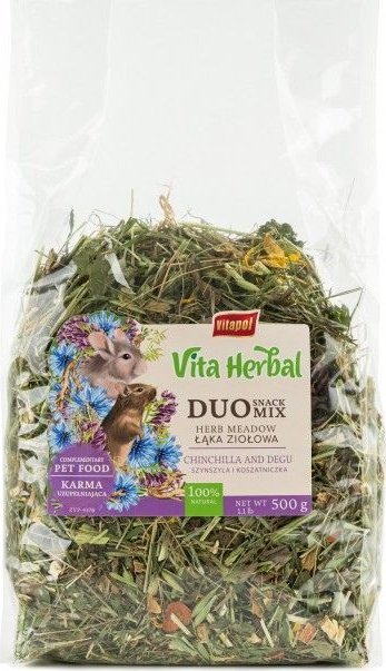 Vitapol VITAPOL - VITA HERBAL duo snack sianko łąka ziołowa szynszyl i kosztaniczka 500g
