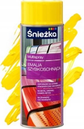 Śnieżka Emalia w sprayu żółta szybkoschnąca uniwersalna Śnieżka 400 ml
