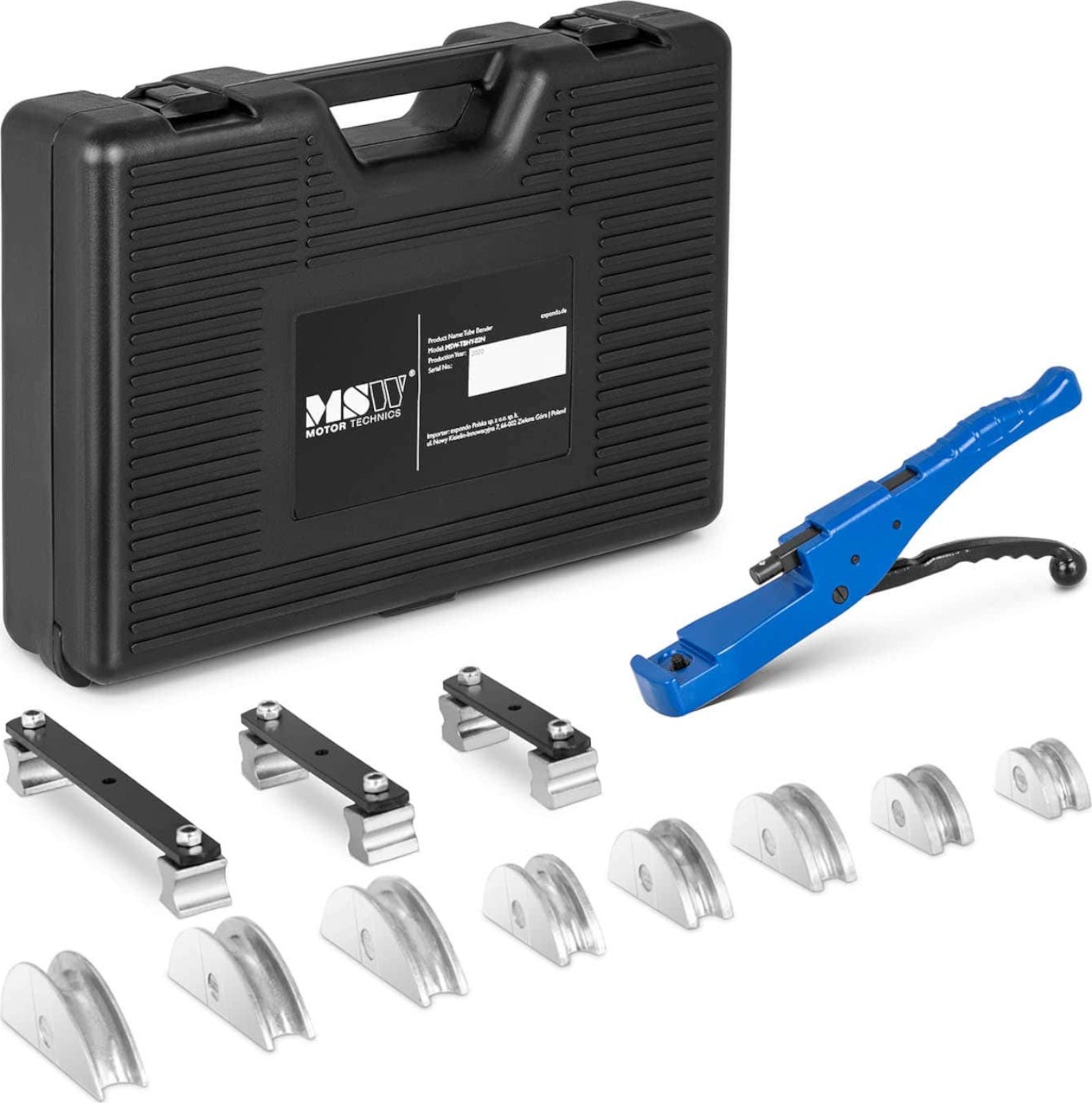 MSW Giętarka zaginarka ręczna do rur XPAP PEX miedzianych śr. 10-22 mm 8 głowic Giętarka zaginarka ręczna do rur XPAP PEX miedzianych śr. 10-22 mm 8 g