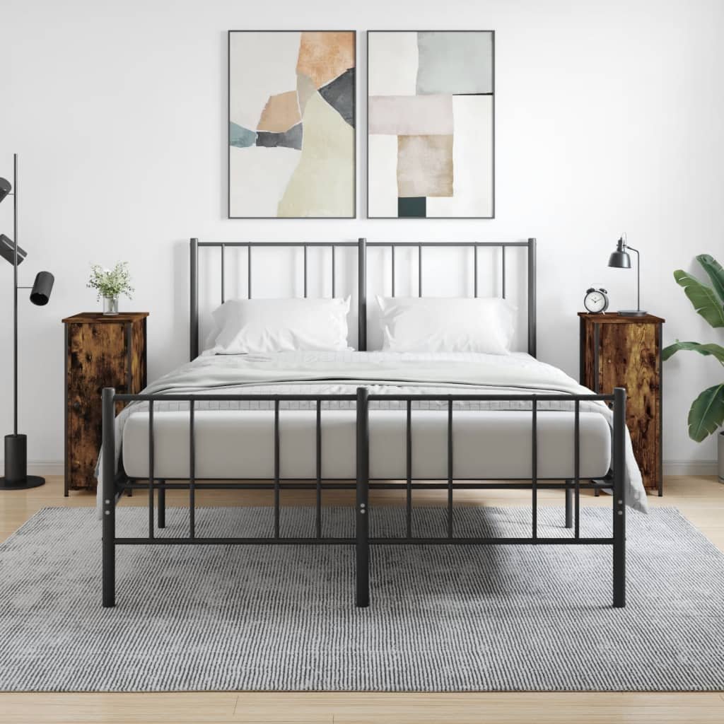 vidaXL Szafki nocne, 2 szt., przydymiony dąb, 32x42x80 cm