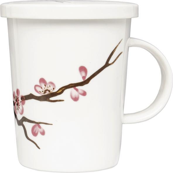 Kubek do herbaty z filtrem, porcelanowy Sakura 300ml - Royal Tea