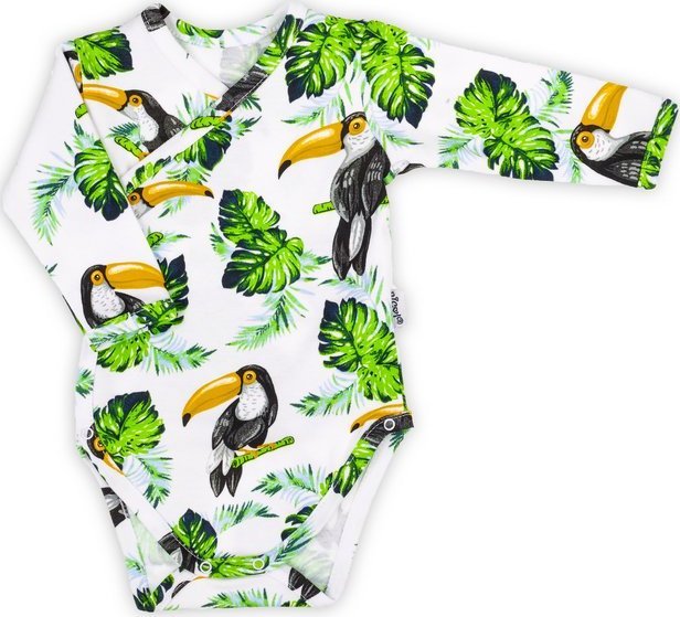 Nicole Body niemowlęce rozpinane kopertowo dla chłopca wyprawka długi rękaw Nicol Tukan 62
