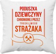 Koszulkowy Poduszka dziewczyny chronionej przez troskliwego strażaka