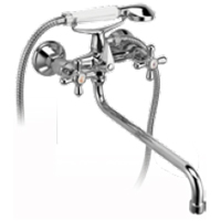 Bateria wannowa Ferro Retro ścienne chrom (XR11A)