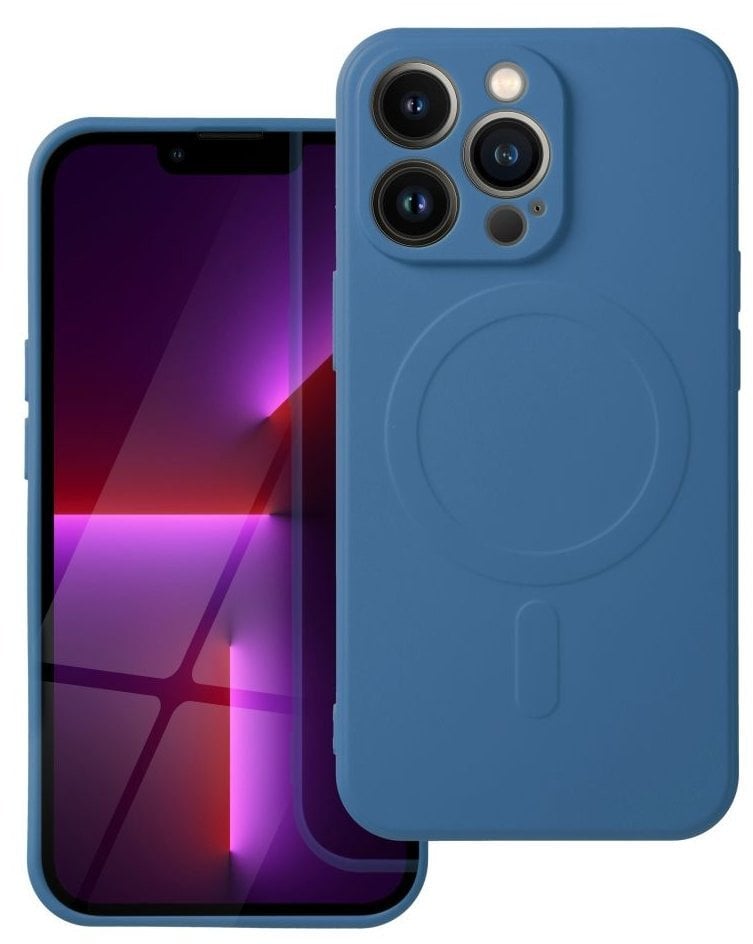 Futerał SILICONE MAG COVER (big hole) kompatybilny z MagSafe do IPHONE 17 Pro Max niebieski