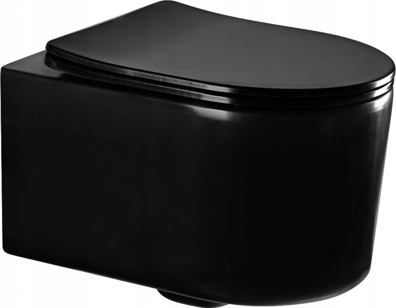 Miska WC Mexen Mexen Sofia miska wc Rimless z deską wolnoopadającą slim, duroplast, czarna mat - 30541085
