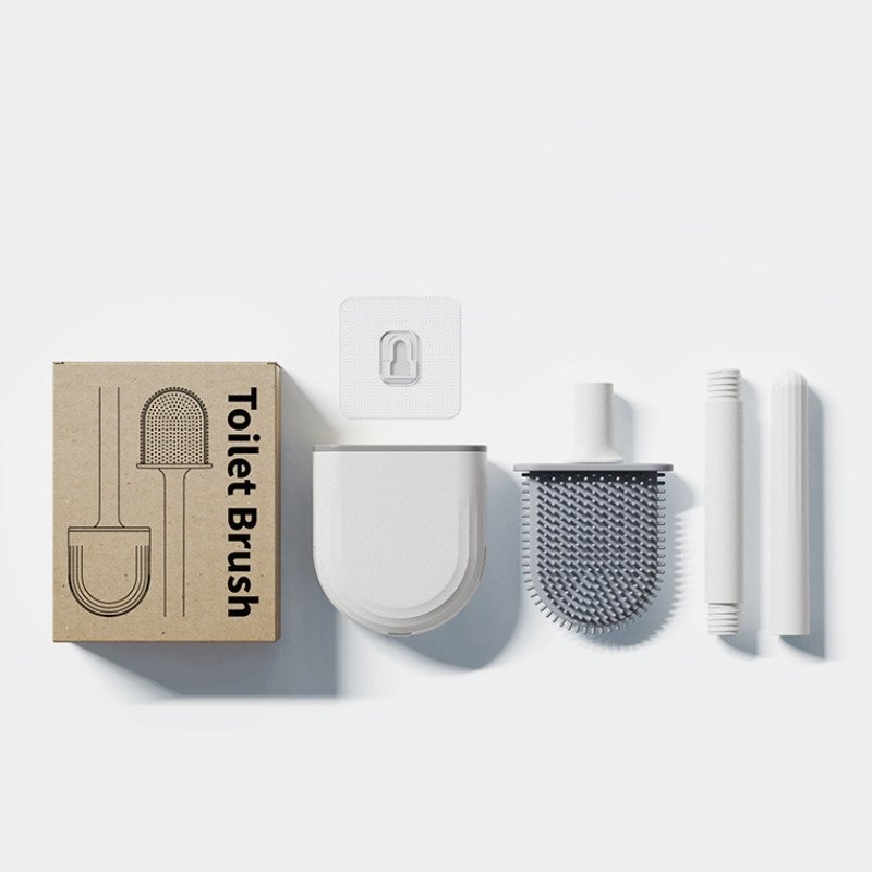 SZCZOTKA Toaletowa SILIKONOWA do WC Ścienna Biała