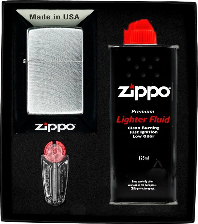 Zestaw ZIPPO Zapalniczka REG CHROME ARCH Prezentowy No1