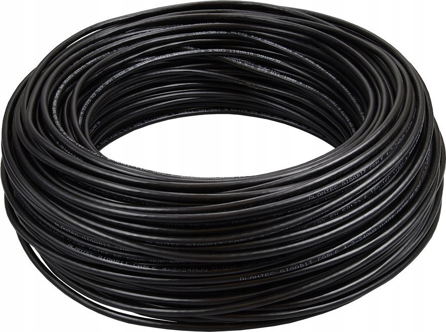 Digitus Kabel teleinformatyczny U/UTP kat.5e PE zewnętrzny suchy czarny Fca DK-1511-V-1-OD /100m/