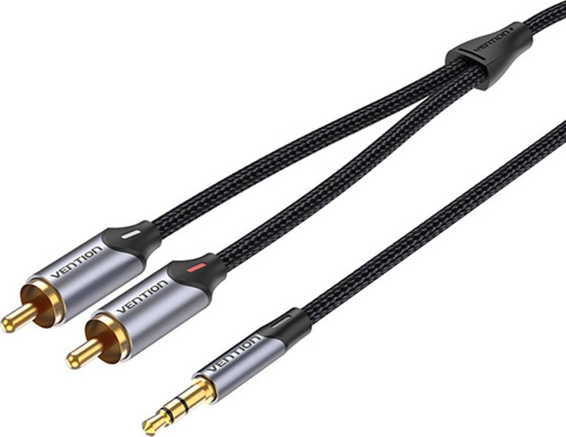 Kabel Vention Jack 3.5mm - RCA (Cinch) x2 1.5m czarny (BCNBG)