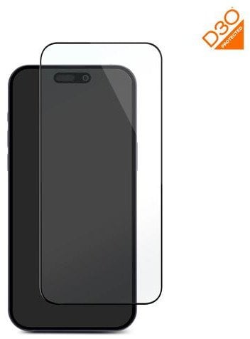 Elastyczna folia ochronna Puro Nano Glass D3O do iPhone'a 15 Pro Max - czarna ramka standard