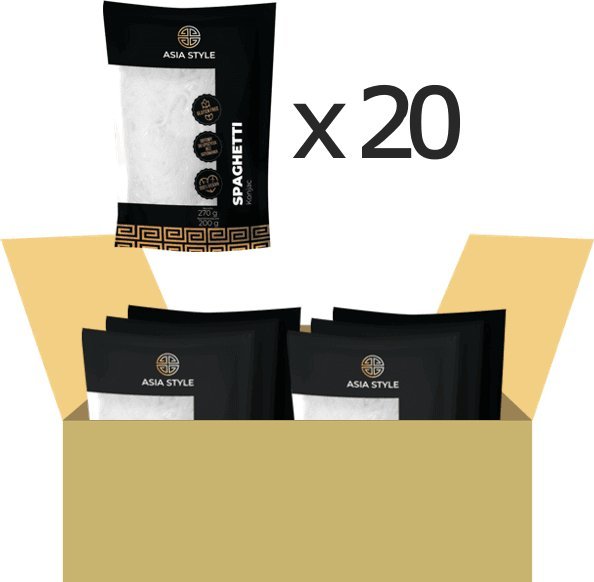 Asia Style Makaron Konjac, spaghetti 20 x 270g (cały karton) -