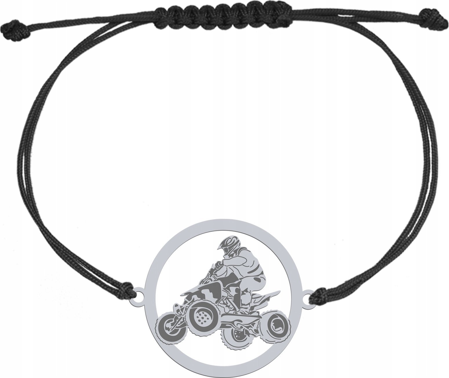 Radziszewska Jewellery Bransoletka Srebrna z Quadem Sznurek Prezent GRAWER ŻYCZENIA GRATIS