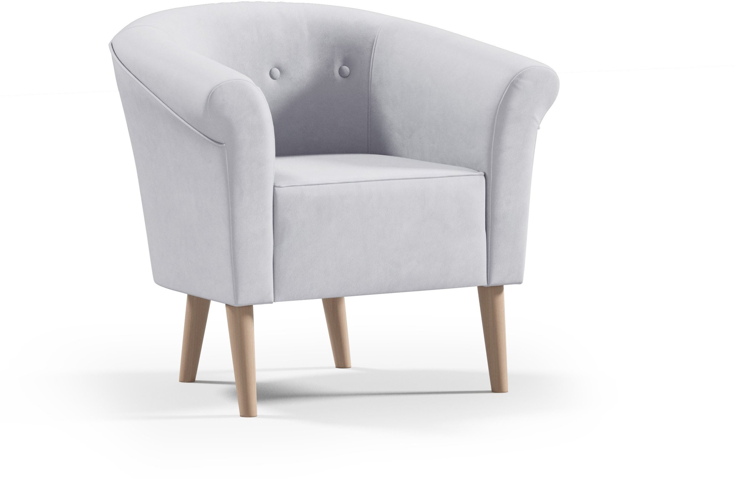 Fotel ESPERO styl skandynawski welur z guzikami monolith 84