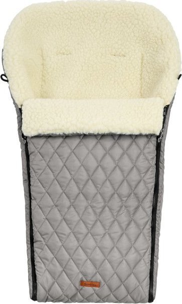 Sensillo ŚPIWOREK PIKOWANY WEŁNA - GREY DO WÓZKA