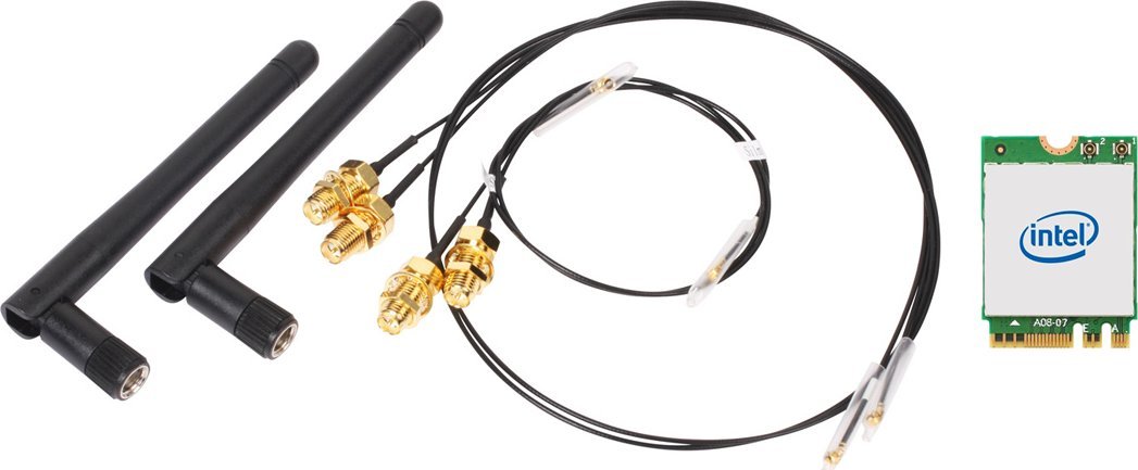 Karta sieciowa Shuttle WLAN-Kit M.2 INTEL IEEE 802.11ax+BT Universal WLAN-AX/ BT KIT. M.2-card w/o Bracket