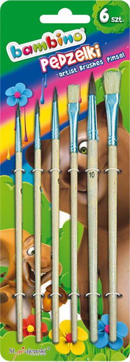 St. Majewski Pędzelki Bambino 6szt.