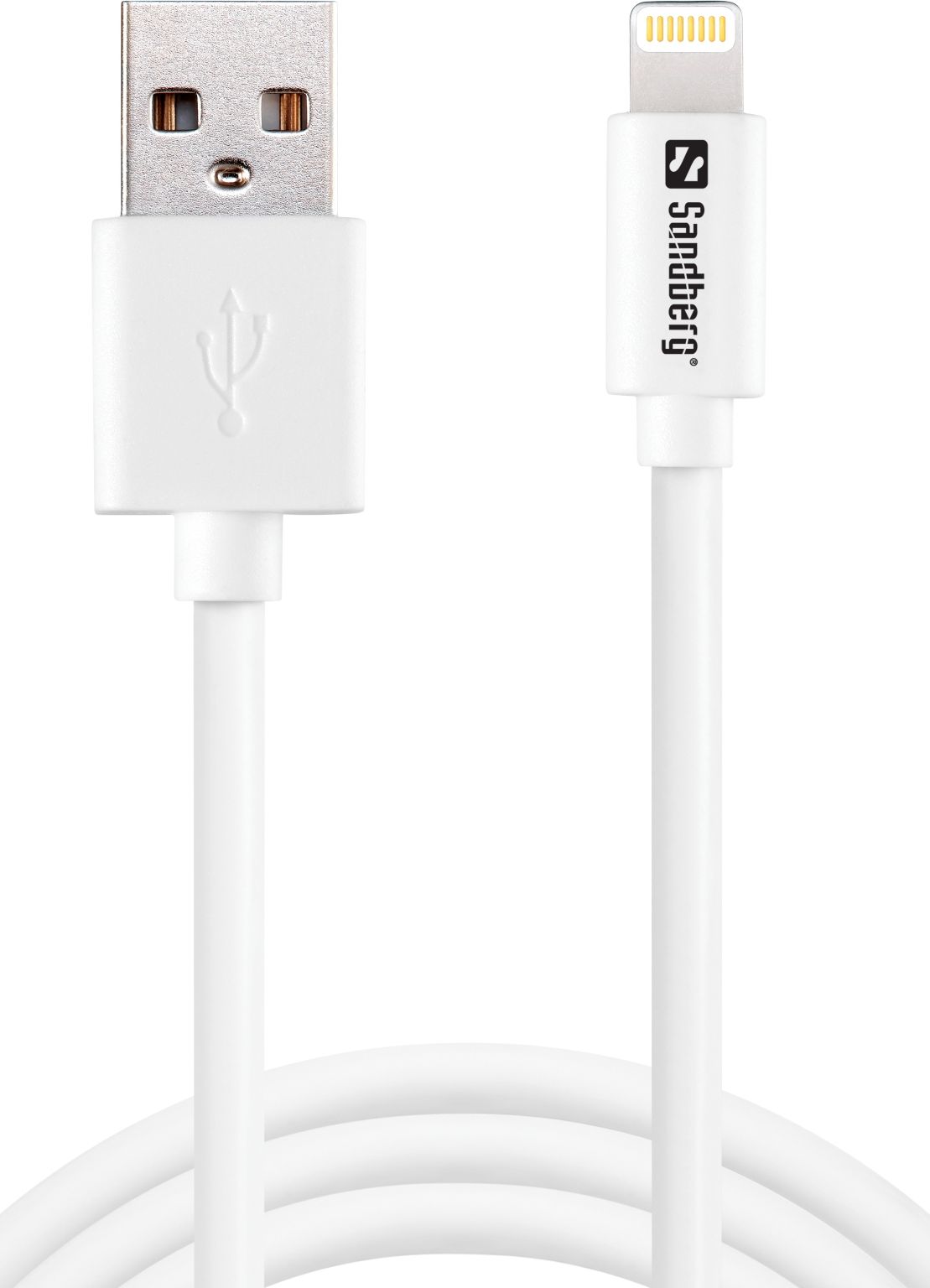 Kabel USB Sandberg USB-A - Lightning 1 m Biały (340-75)