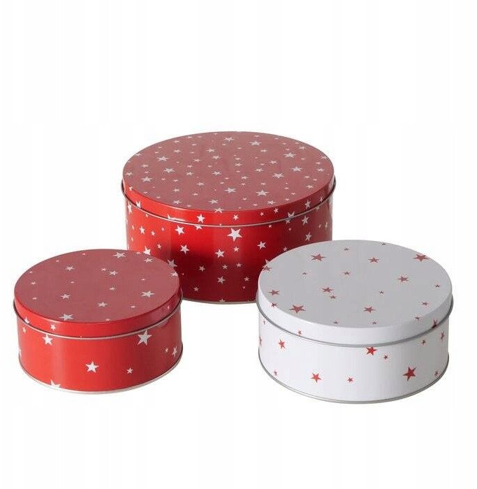 Zestaw trzech puszek do przechowywania STERNY, Ø 13,5-20 cm