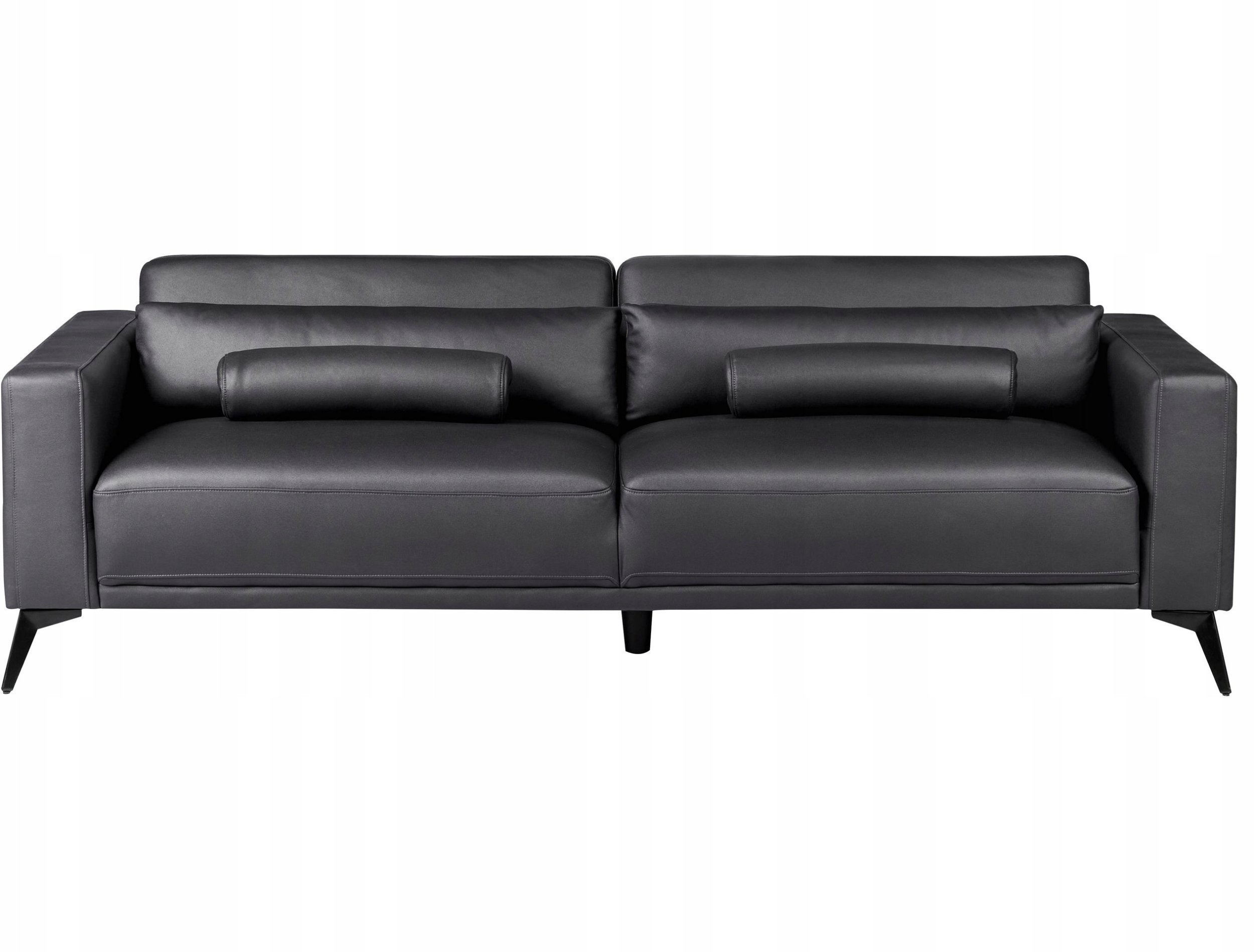 Beliani Sofa 3-osobowa ekoskóra czarna ANGE