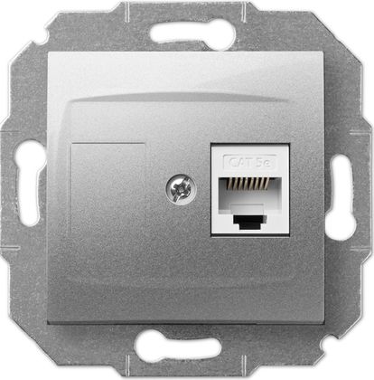 Elektro-Plast Gniazdo komputerowe Carla RJ45 cat 5e srebrne (1748-16)