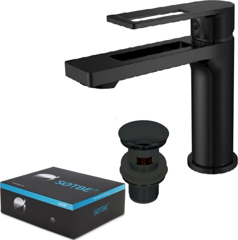 Bateria umywalkowa Sotbe Loft stojąca czarny (LOF-B-SSS-12568368)
