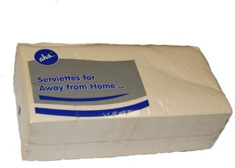 Serwetki AFH AHA, 2-warstwowe, składanie 1/4, 33x33cm, 250 szt., szampańskie