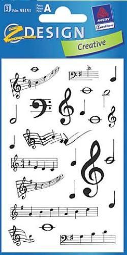 Avery Zweckform Naklejki papierowe - nuty (106804)