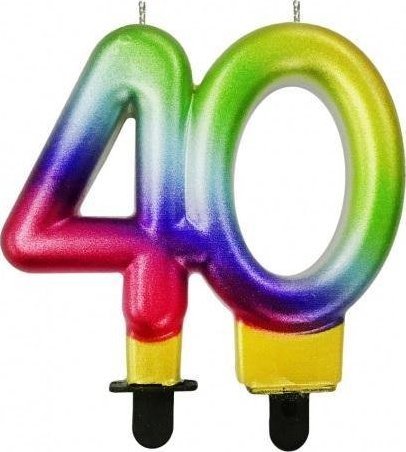 GoDan Świeczka liczba 40 Galaxy 7,5 cm