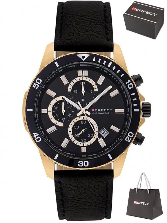 Zegarek Perfect W502CH-03 męski chronograf 46 mm .