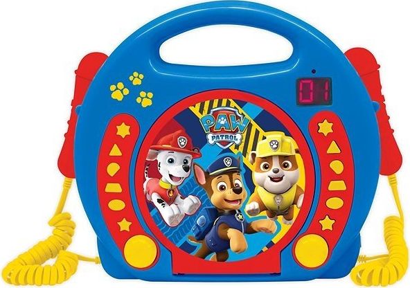 Odtwarzacz CD Lexibook LEXIBOOK RCDK100PA CD-Player Paw Patrol AM/FM Radio 2xmicrophones heaphones plug Top-loader AUX-IN batteries LED Display - RCDK