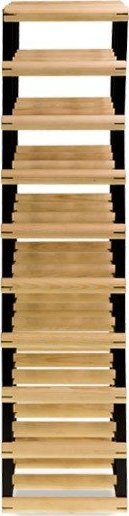 Wamar-Sosenka Regał na wino Stojak na 27 Butelek Szklanych/ PET RW-8/ 3x9 Surowy Naturalny Metal + Drewno RW-8-3X9-27