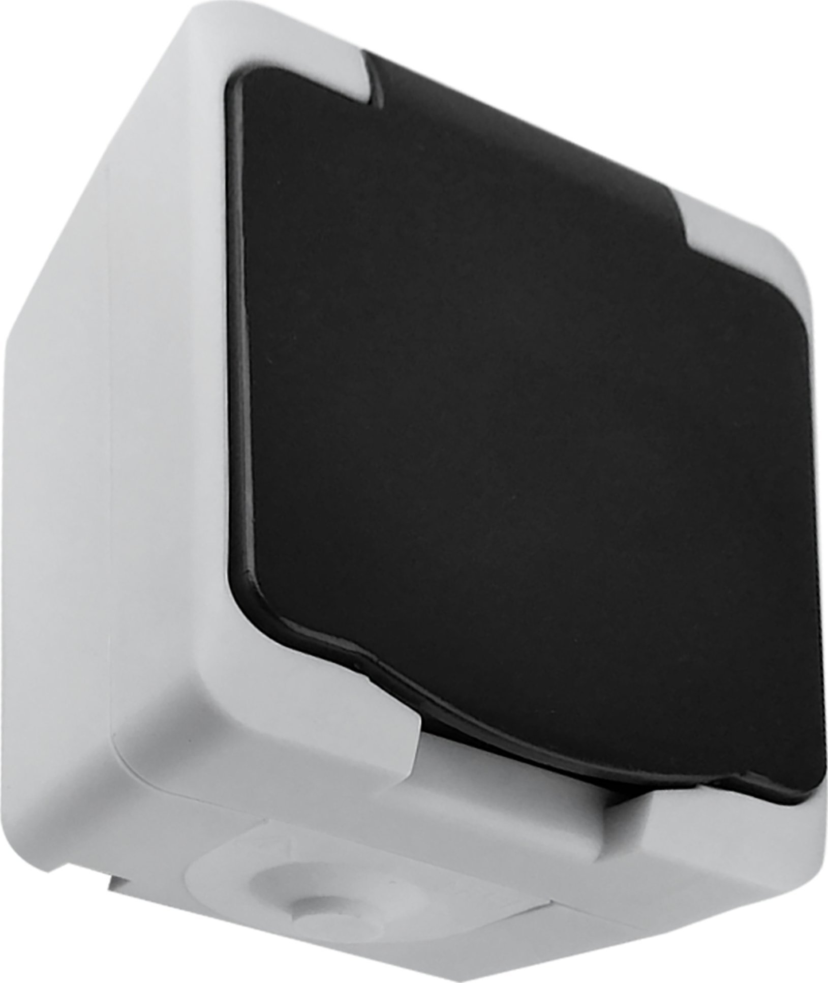 Orno Gniazdo pojedyncze 2P+Z Schuko AQUATIC MINI IP 54 Biało-Czarne, 10 sztuk