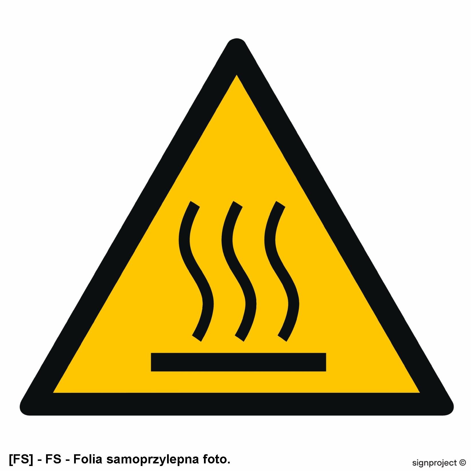 GD017 - Ostrzeżenie przed gorącą powierzchnią 250x250