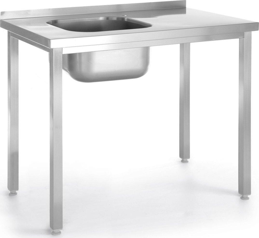 Zlewozmywak Hendi Basen zlew jednokomorowy lewy Budget Line STAL 1000 x 600 x 850 cm - Hendi 816790