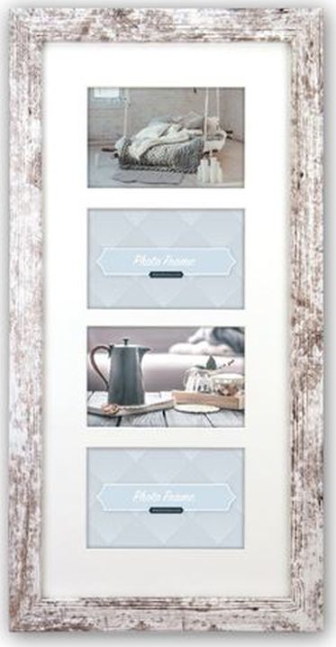 Ramka ZEP Nelson 6 white/brown 4x10x15 Wooden